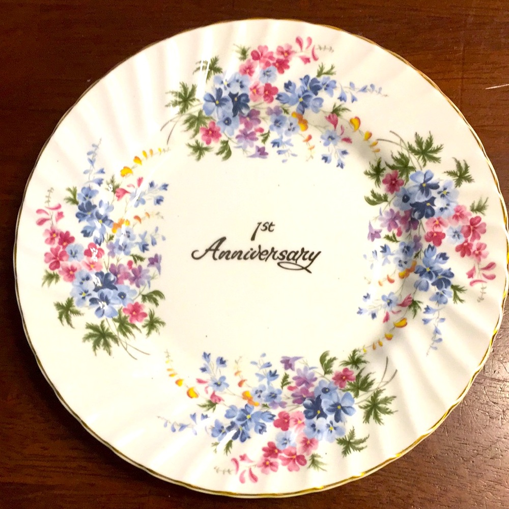 1 st Anniversary New Porcelain Plate Fine Bone